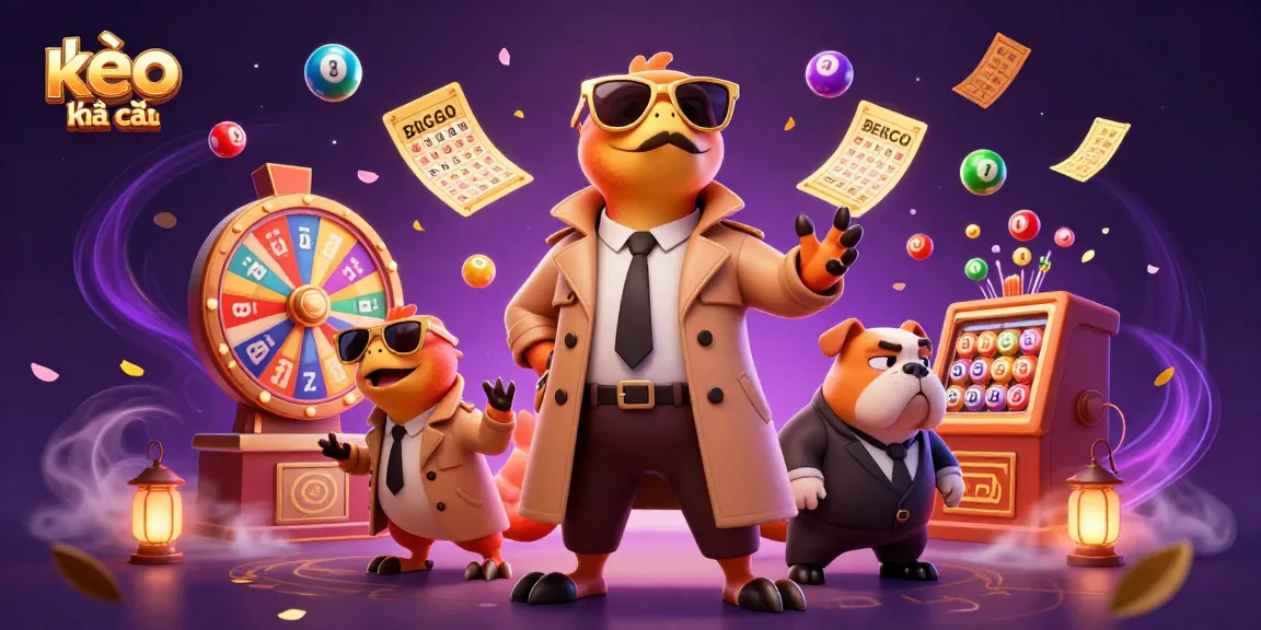 Engaging scene of kèo nhà cái raptors disguised at a VIP casino, lottery balls and prizes surround them.