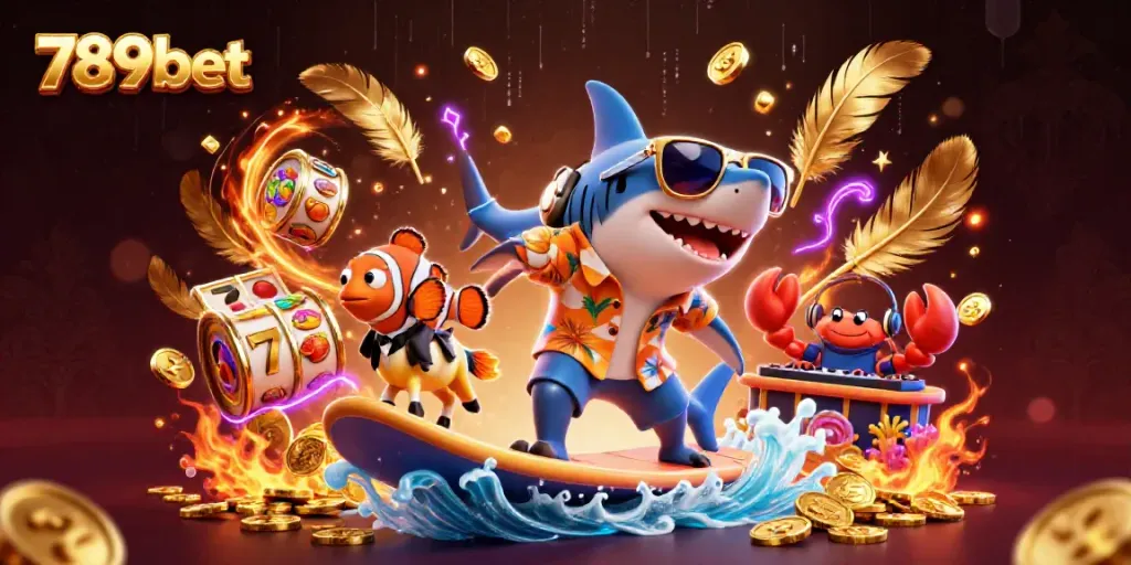 Experience thrilling moments at 789bet with a vibrant underwater casino scene packed with gold coins and action.