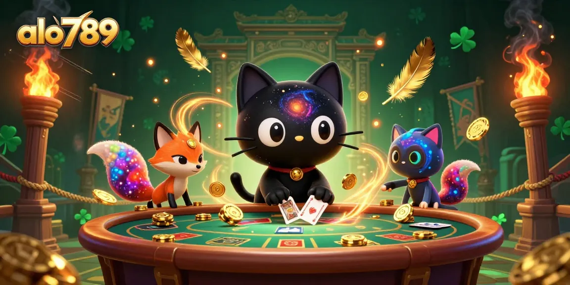 Engage in thrilling battles at alo789's cosmic casino, featuring vibrant characters and exciting gambling elements.