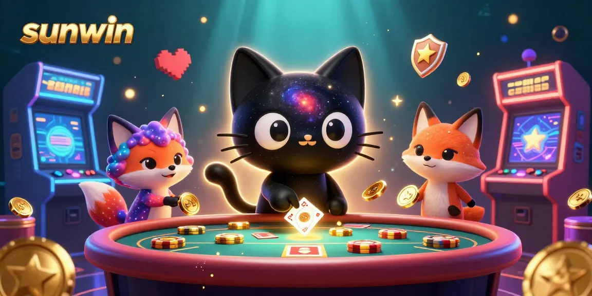 Experience the excitement at sunwin as cosmic characters engage in thrilling casino gaming.