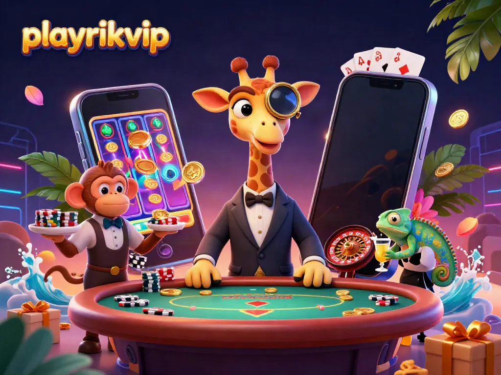 Engage in thrilling gameplay at playrikvip with a high-roller giraffe, a monkey valet, and a cocktail-mixing chameleon.