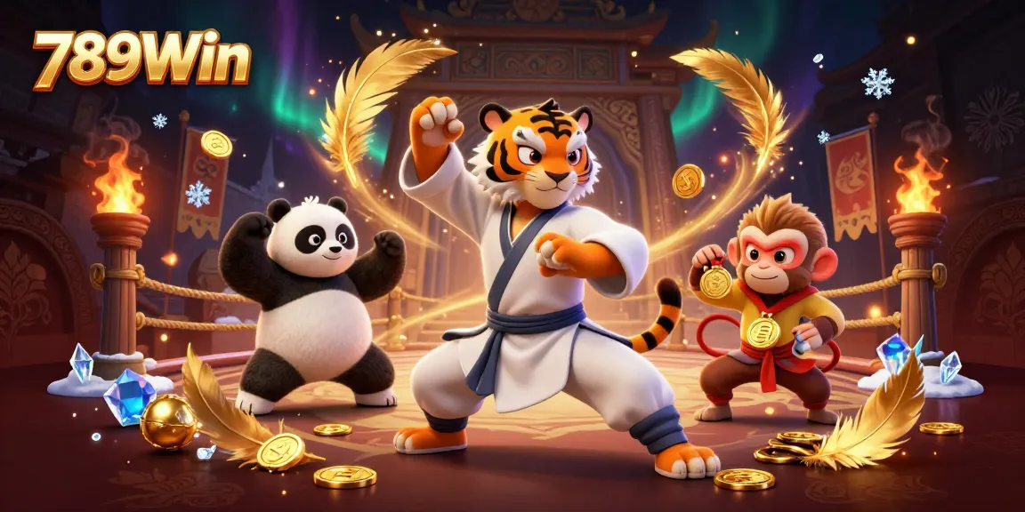 Engage in thrilling gameplay with 789Win's dynamic casino features featuring animated characters.