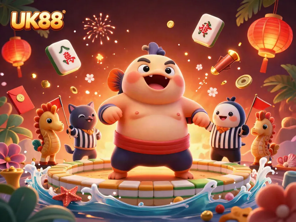 Immerse in UK88's exciting atmosphere as the fugu challenges opponents in an underwater casino game.