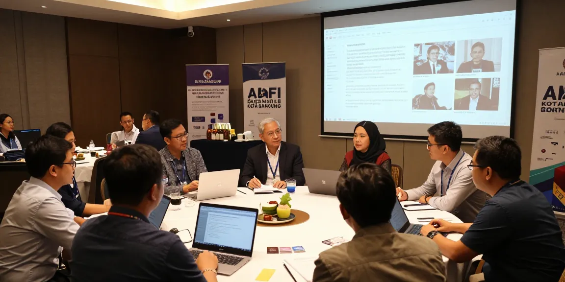 AAFI KOTA BANDUNG conference showcasing forensic audit professionals engaging with data.