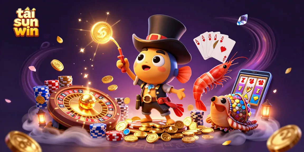 Embrace the thrill of tải sun win featuring a glowing anglerfish, pirate shrimp, and gem snail.