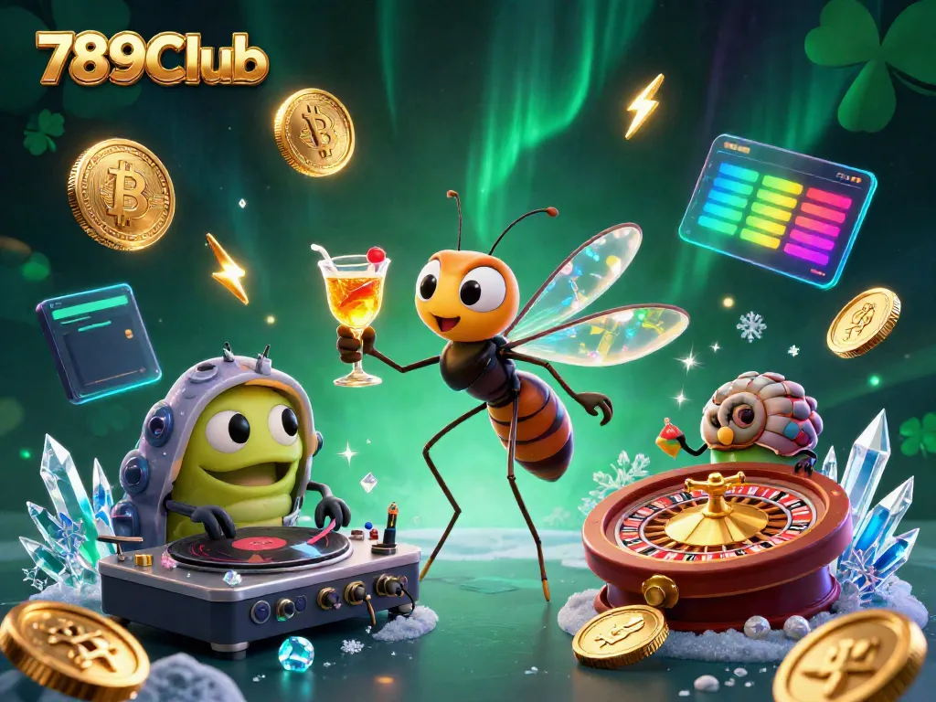 Experience thrilling gaming at 789Club with interactive characters and vibrant casino elements.