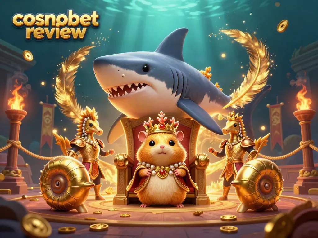 Experience the excitement of Cosmobet review through royal hamster king gameplay in a vibrant casino.