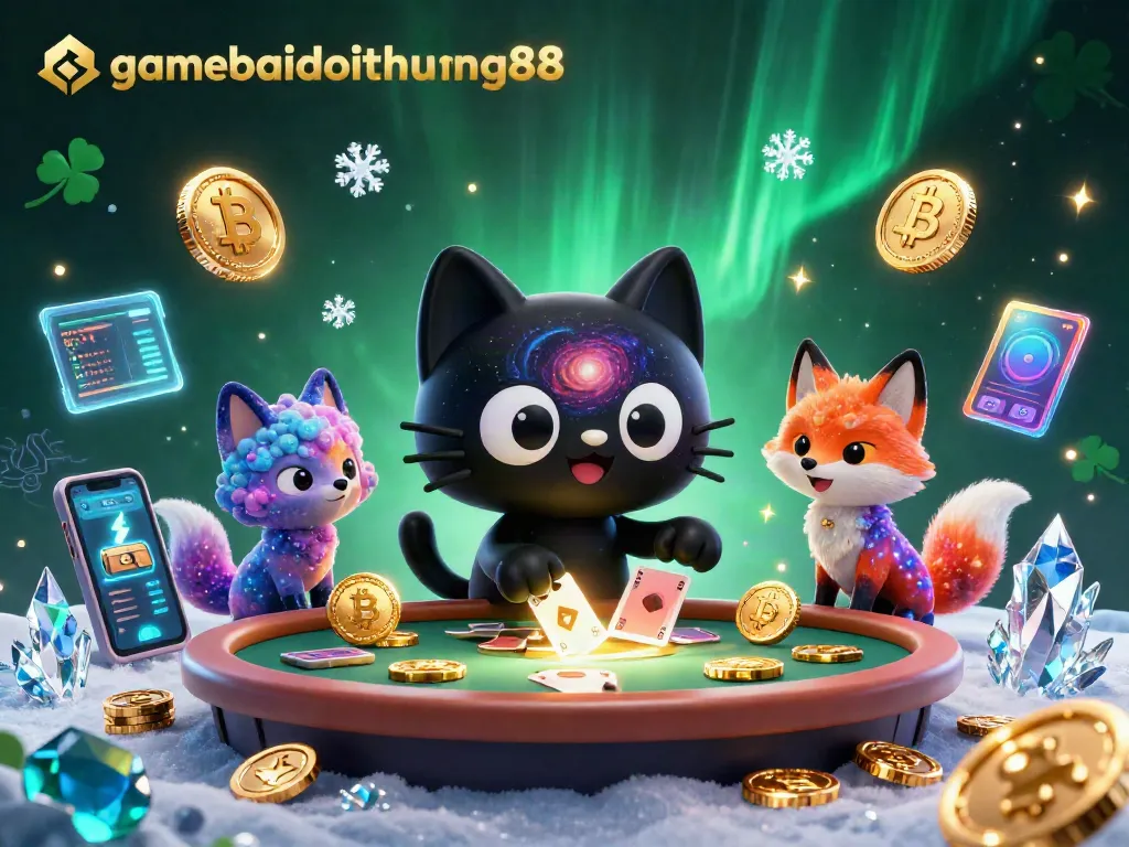 Engage with exciting gameplay at gamebaidoithuong88 featuring unique characters in a vibrant cosmic casino.