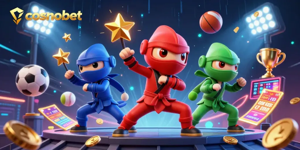 Experience thrilling action with cosmobet as ninja chameleons engage in an epic rooftop showdown.