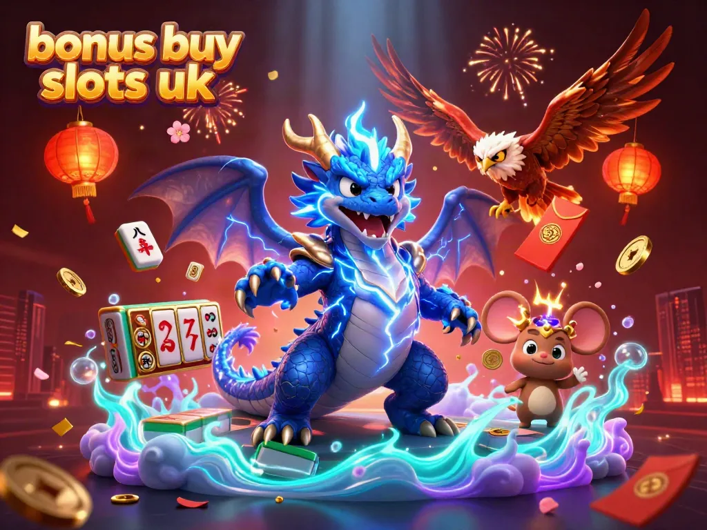 Experience thrilling gameplay with bonus buy slots uk, featuring vibrant characters and exciting elements in a rich casino scene.