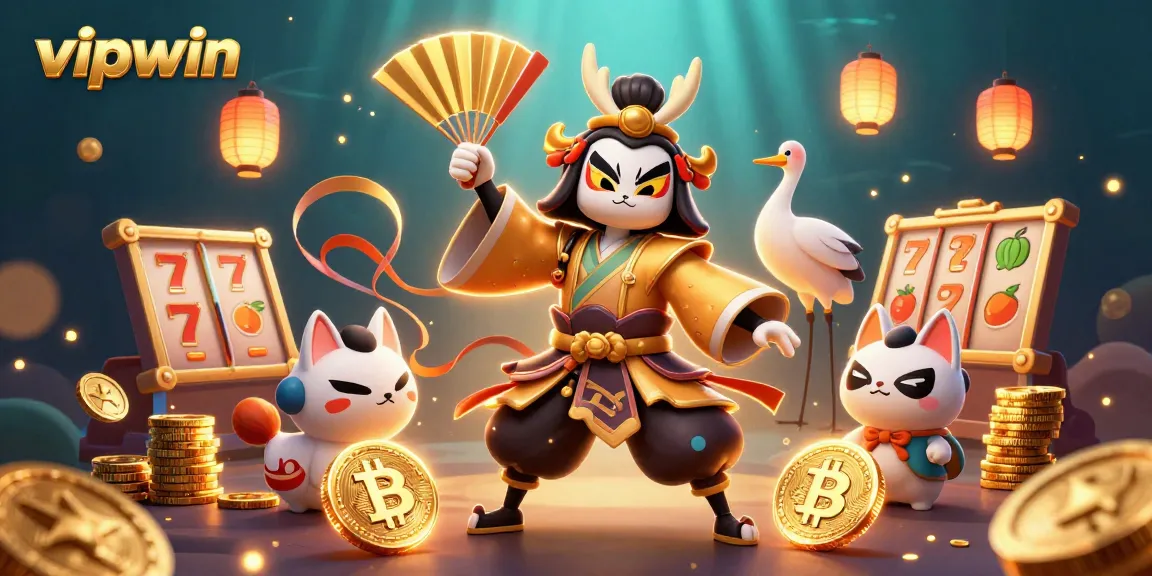 Engage with thrilling games at vipwin, featuring kabuki warriors amid exciting jackpot reels.