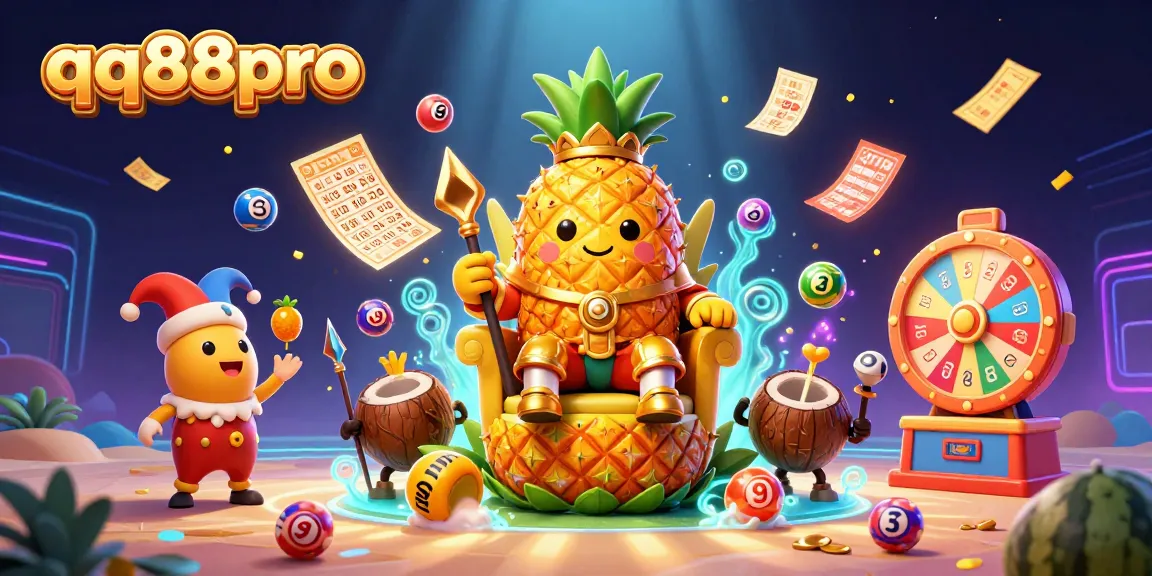 Engage with thrilling casino action at qq88pro featuring a vibrant lottery scene with colorful balls and cannon elements.