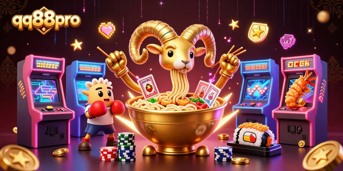 Engage in thrilling gameplay at qq88pro with vibrant characters and casino elements in a dazzling 3D scene.