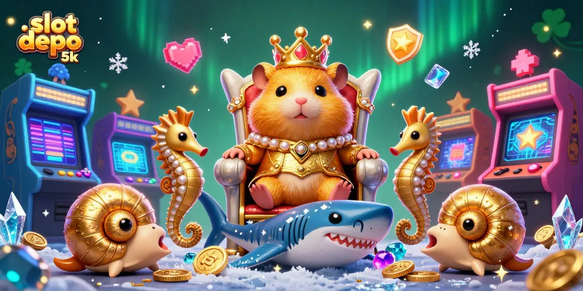 Play and win big with slot depo 5k on this vibrant and dynamic casino-themed scene.