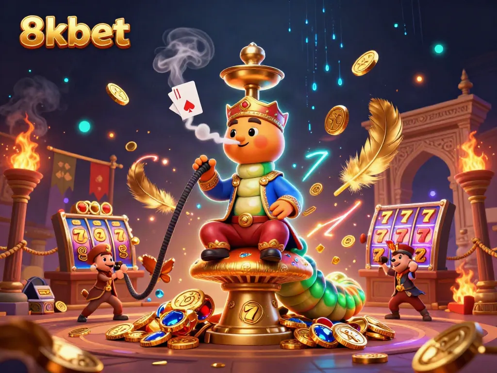 Experience thrilling gaming action with 8xbet's vibrant casino scene, featuring iconic symbols.