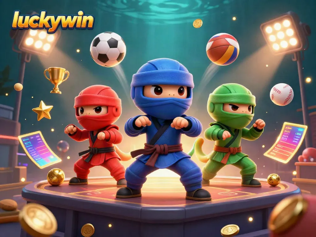 Exciting luckywin chameleons showcasing dynamic martial arts moves atop a casino rooftop.
