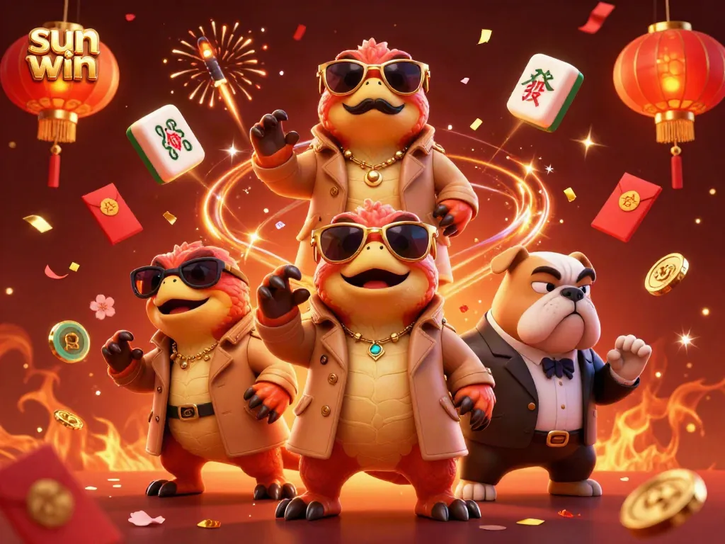 Join the thrill at sun win casino with raptors in disguise entering the VIP lounge.