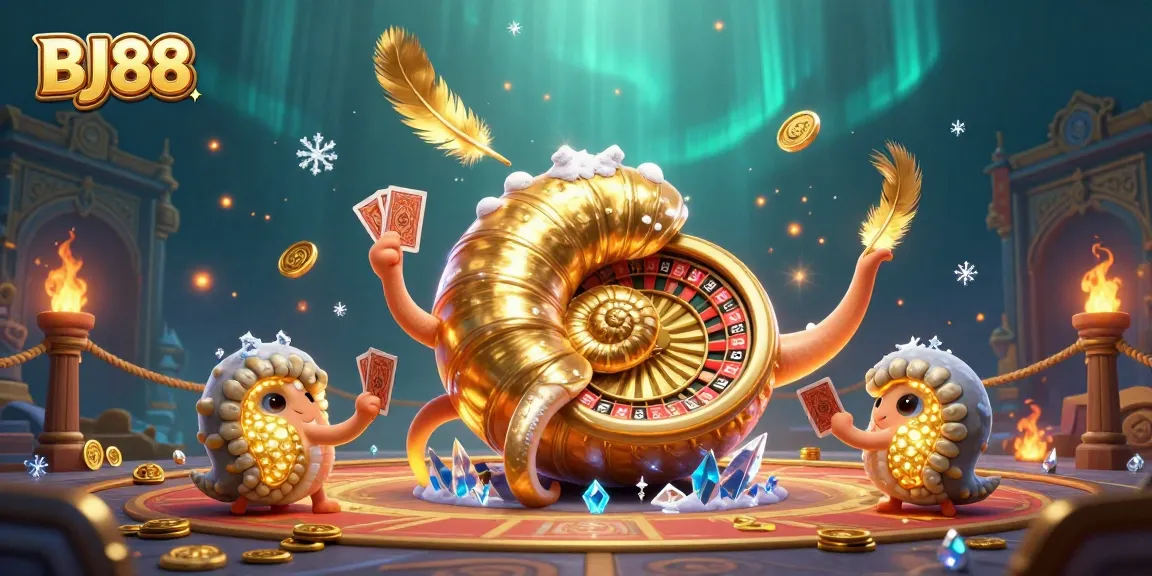Engage with BJ88's thrilling atmosphere through vibrant casino-themed digital art.
