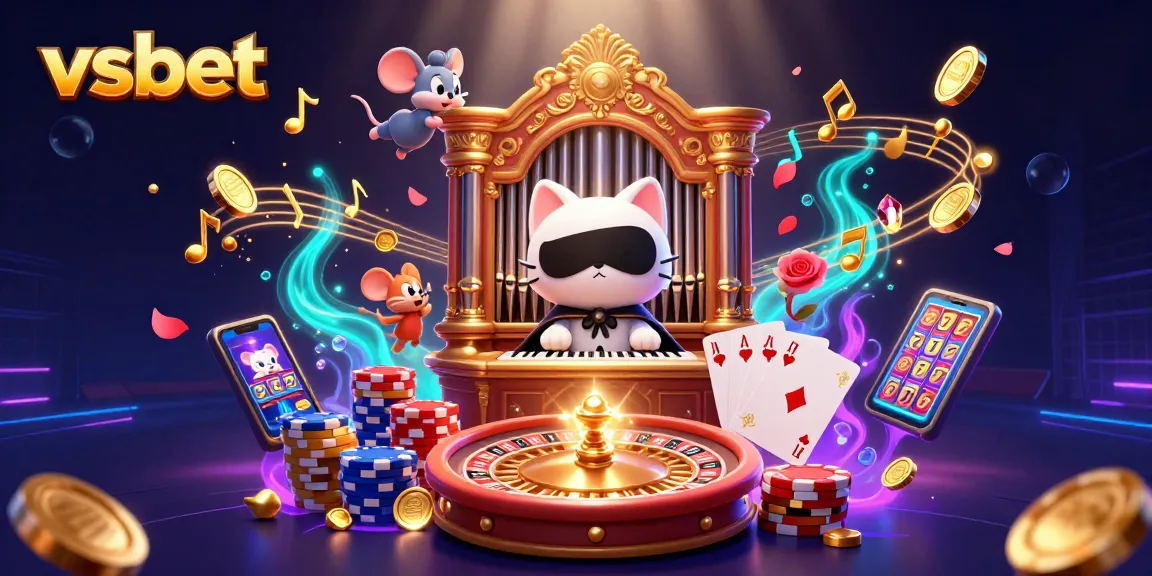 Engage in thrilling gaming adventures at vsbet with vibrant casino characters and exciting elements.