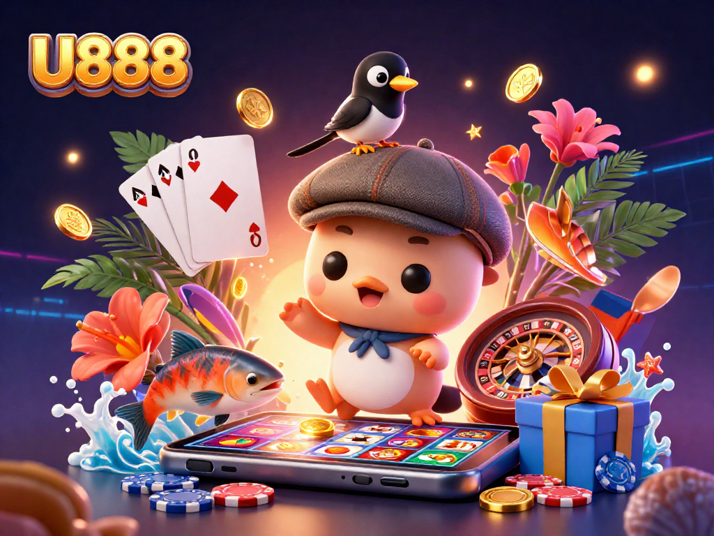 Experience exciting gaming action with U888 featuring playful Nessie and slot games.