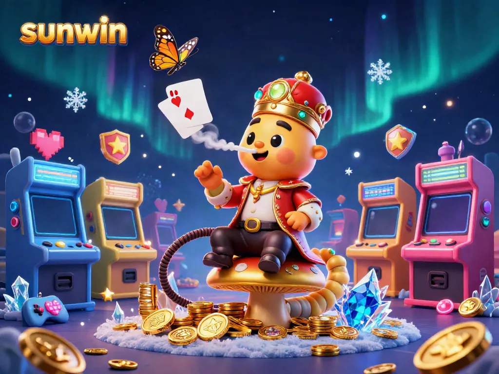 Engage with exciting sunwin games while a hookah-master entertains in a vibrant casino setting.