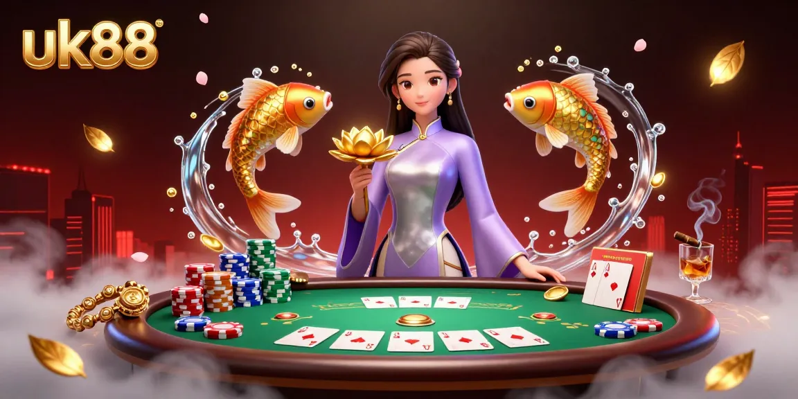 Experience the thrill of uk88’s casino atmosphere with vibrant characters and rich gaming elements.