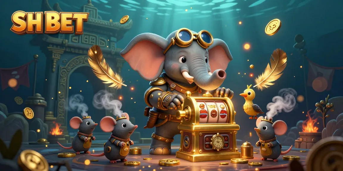 Experience thrilling bets with SH BET showcased in a vibrant steampunk casino scene.