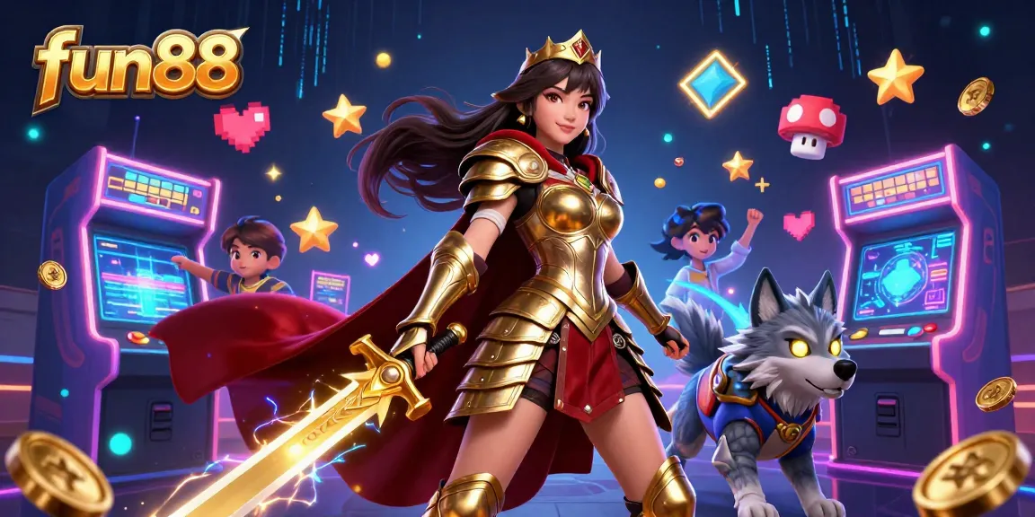 Win big at fun88 with vibrant animated characters and immersive casino games in 3D illustration.