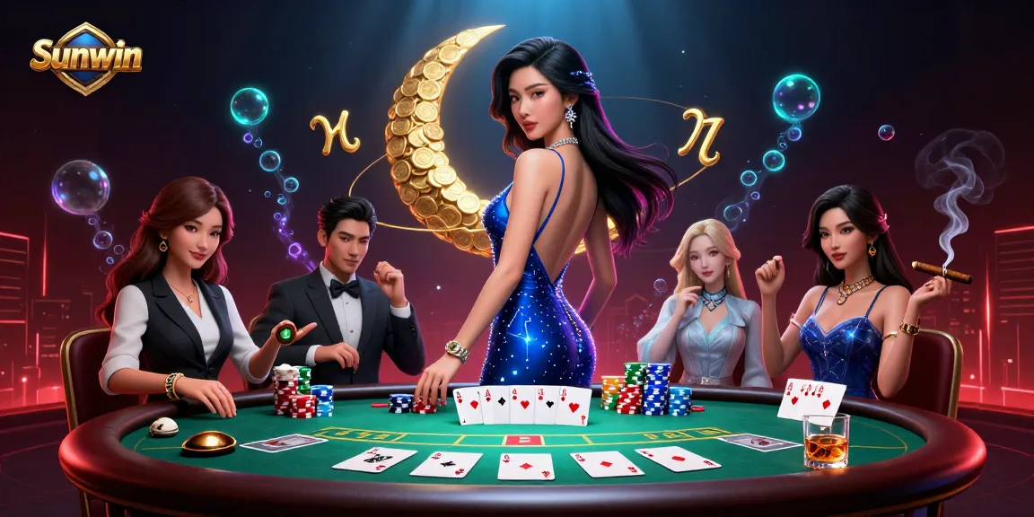 Experience the vibrant excitement of gambling at Sunwin, featuring dynamic poker action and elegant themes.