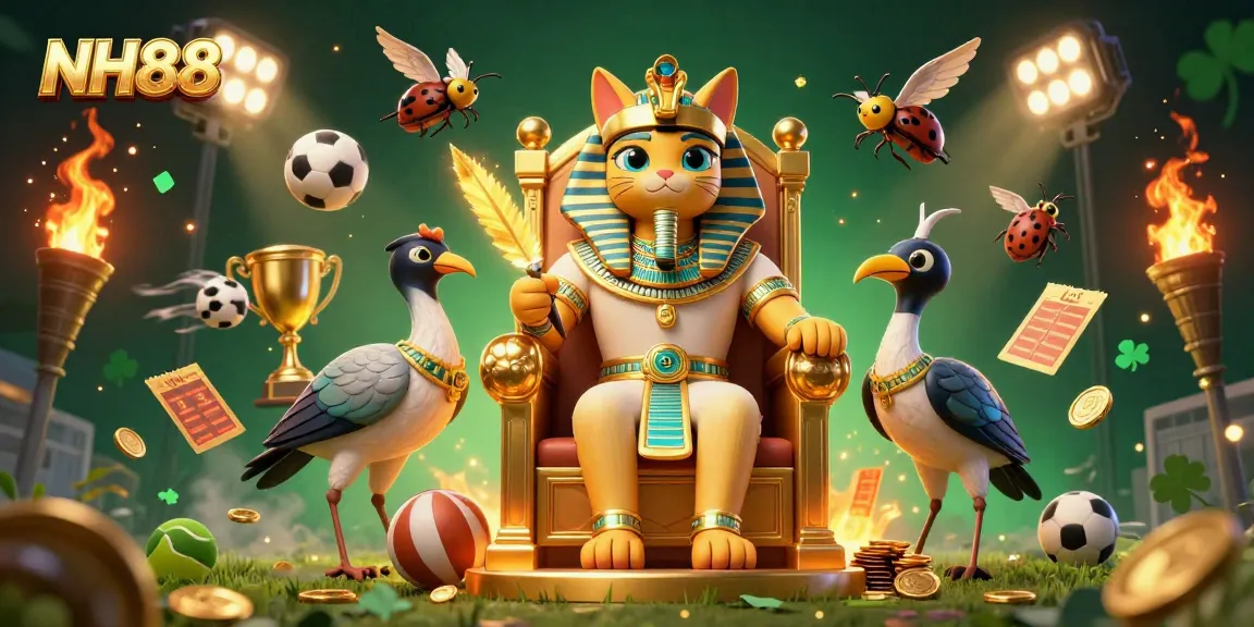 Experience gaming excitement at NH88 as the Egyptian pharaoh cat rules the casino realm.