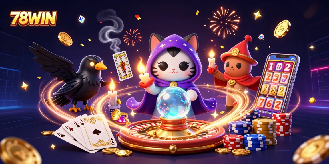 Experience the thrill of 78WIN casino with vibrant 3D characters and exciting game elements.