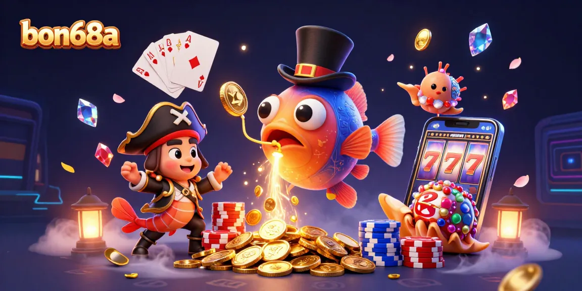 Win big with bon68a's exciting 3D gaming adventure featuring vibrant characters and casino charm.