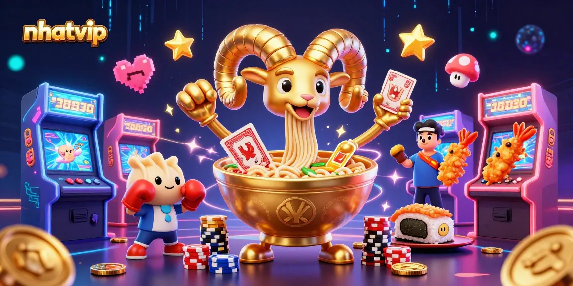 Experience thrilling gameplay with nhatvip's vibrant casino scene showcasing unique characters and dynamic game elements.