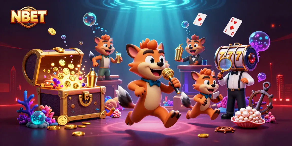 Engage with NBET while hyenas share laughs at a vibrant casino club scene.