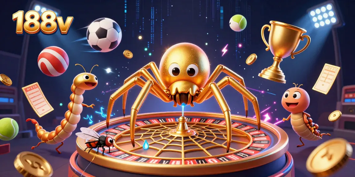 Immerse in 188v's thrilling betting scene with dynamic 3D characters and casino elements.