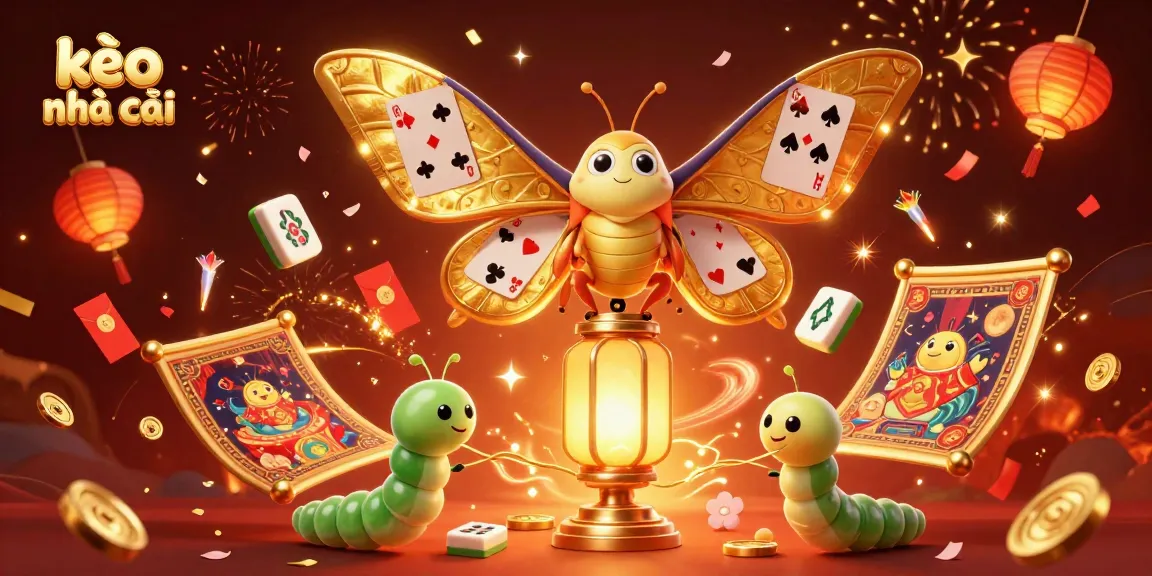 Engage in exciting kèo nhà cái action surrounded by colorful casino elements and festive confetti.
