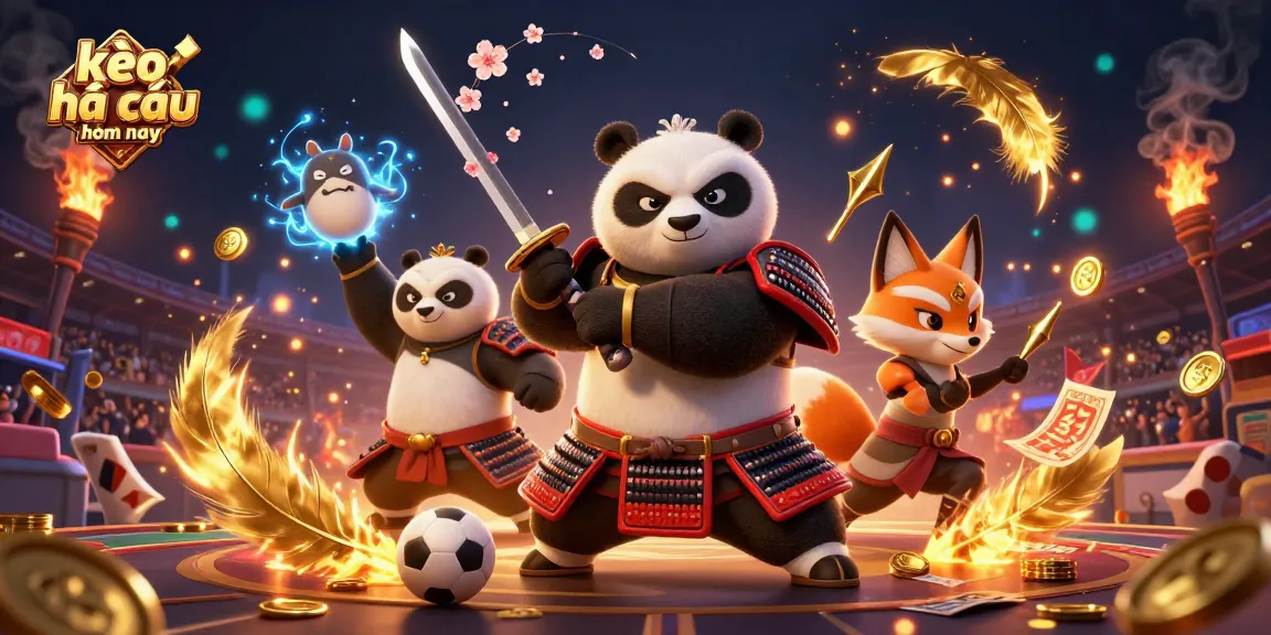 Experience dynamic sports betting action with kèo nhà cái hôm nay, showcasing vibrant characters and game elements.