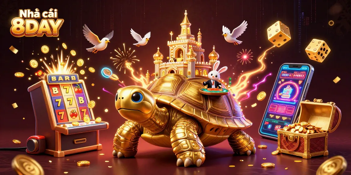 Experience thrilling jackpots at Nhà cái 8DAY with a vibrant casino scene full of vibrant gaming elements.