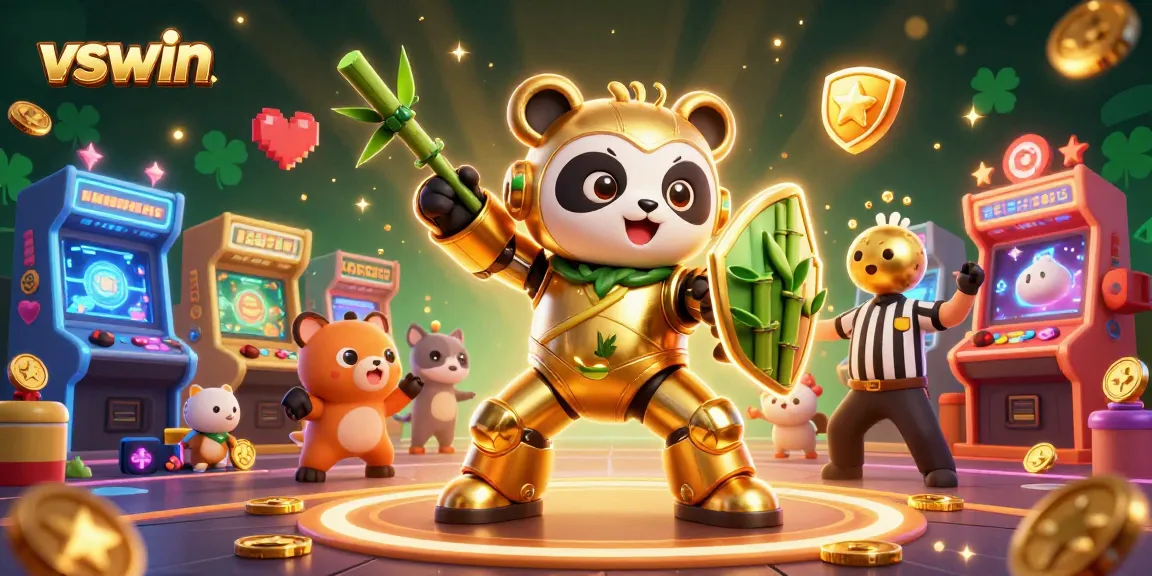 Experience the excitement of vswin with dynamic casino elements and characters in a vibrant 3D scene.