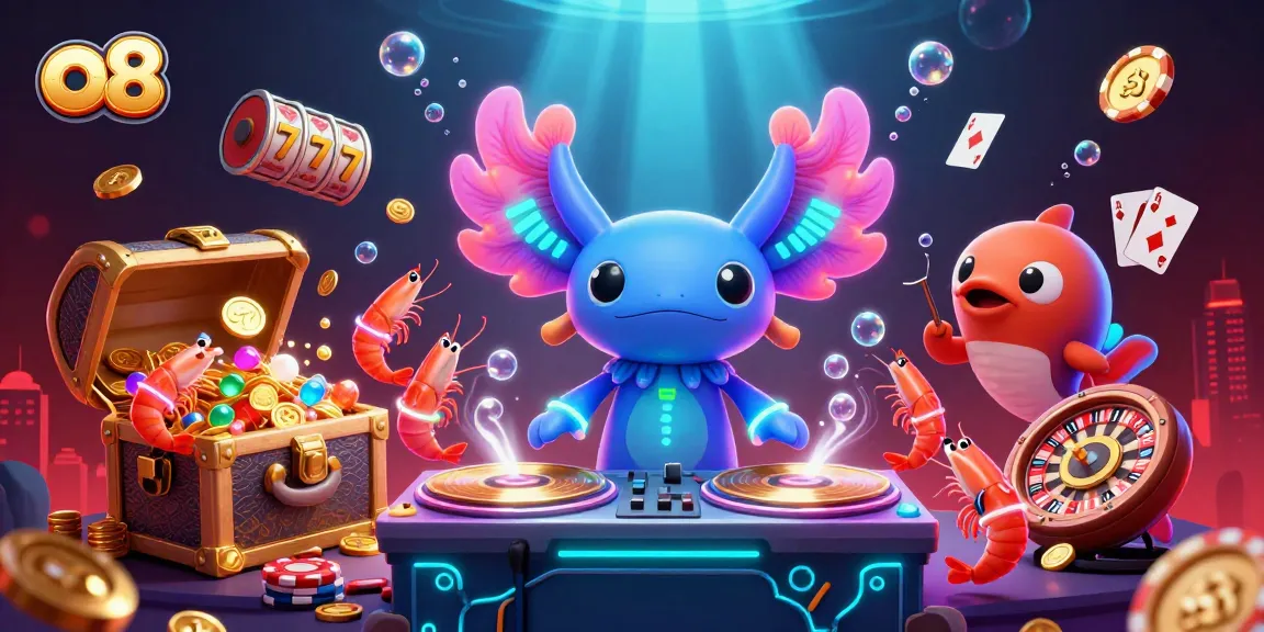 Experience vibrant gameplay at o8 with animated underwater casino creatures and vibrant game elements.