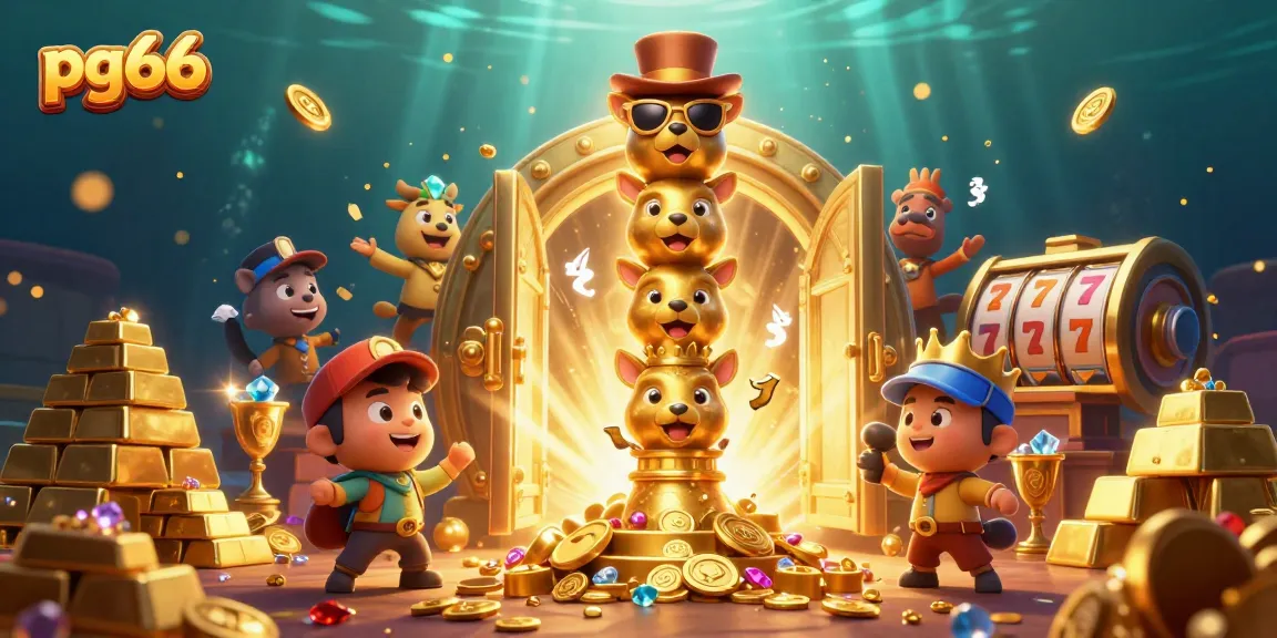 Experience thrilling gaming adventures at pg66 with vibrant casino scenes filled with gold and treasures.