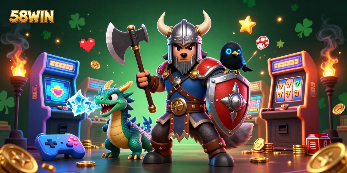 Experience thrilling gaming action with 58WIN's vibrant casino adventures featuring dynamic characters.