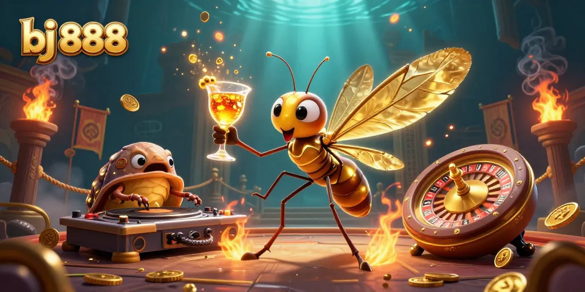 Engage in thrilling gameplay at bj 888 with a vibrant 3D casino illustration showcasing unique game elements.