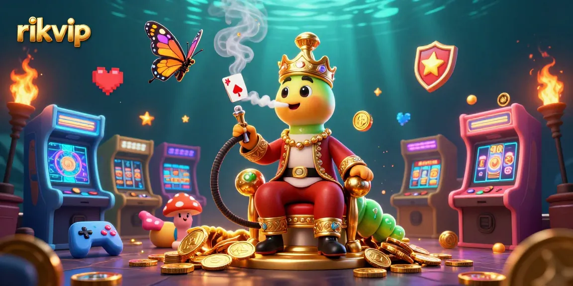 Experience the thrilling world of rikvip with this vibrant 3D casino illustration showcasing games and excitement.