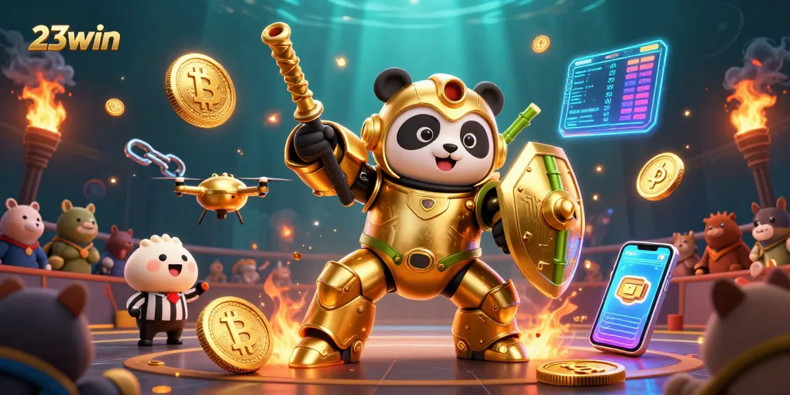 Engage with immersive 23win gameplay in an electrifying 3D animated casino arena.