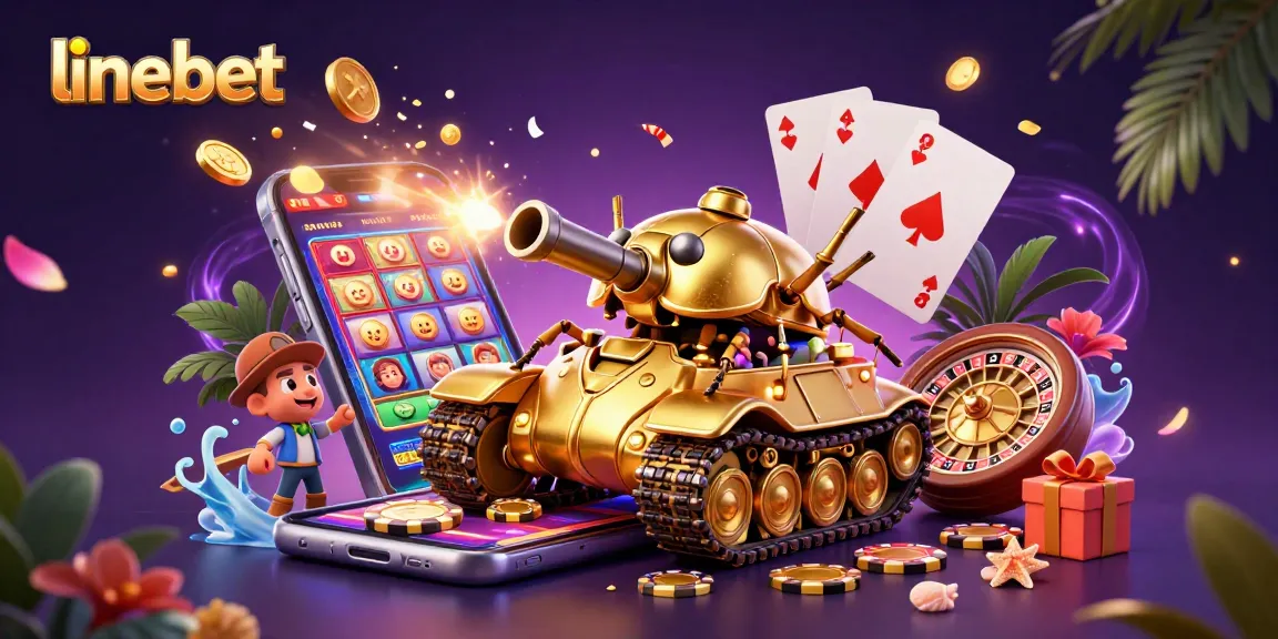 Experience the excitement of linebet with a vibrant miniature casino inside a golden beetle tank, featuring dynamic gaming elements.