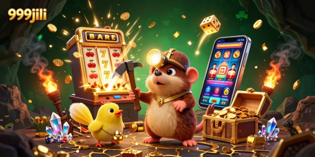 Experience thrilling slots at 999jili with vibrant action and vibrant visuals of jackpot wins and treasures.