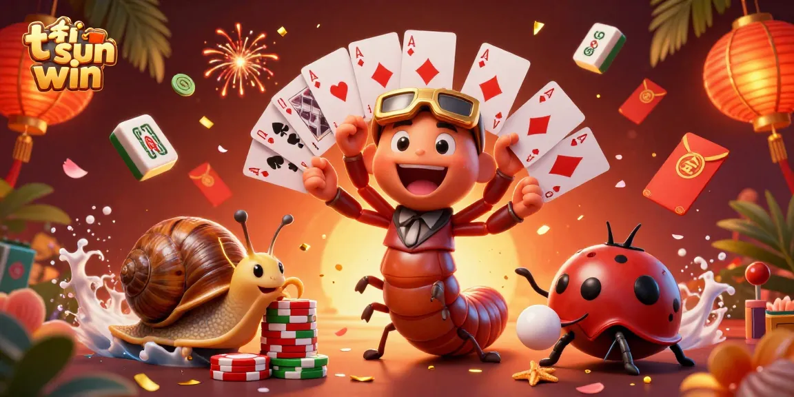 Experience the excitement of tải sun win with a vibrant 3D casino scene featuring unique game elements.