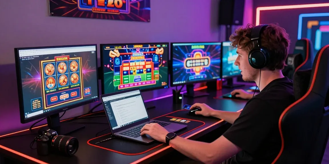 UK player enjoying games at an online casino featuring https://scoarch.org.uk, illuminated atmosphere.