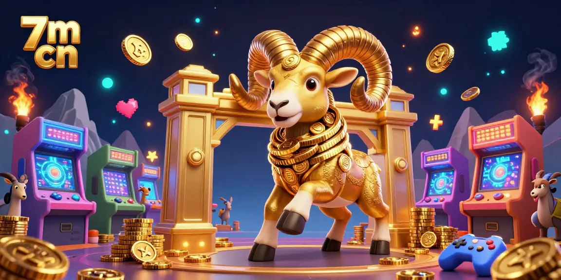 Experience the thrill of 7m cn with a dynamic golden ram blasting through a casino-themed scene filled with vibrant game elements.